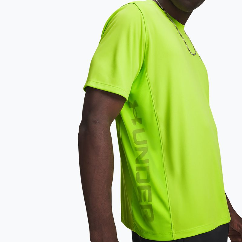 Pánske tréningové tričko Under Armour Tech Utility SS green citrine/black 3