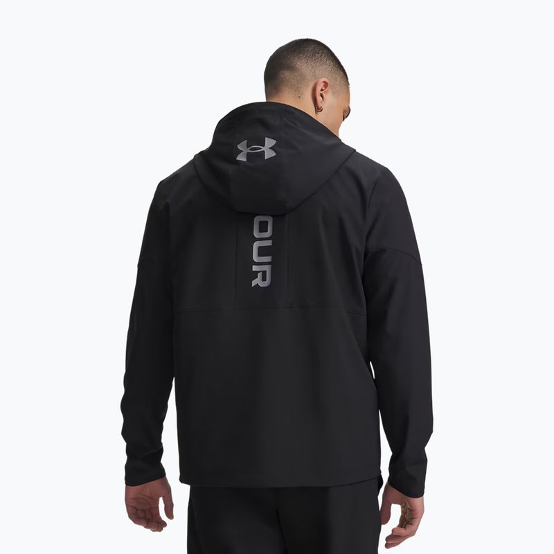 Pánska tréningová bunda Under Armour Tech Utility Woven Jacket black/black/steel 2