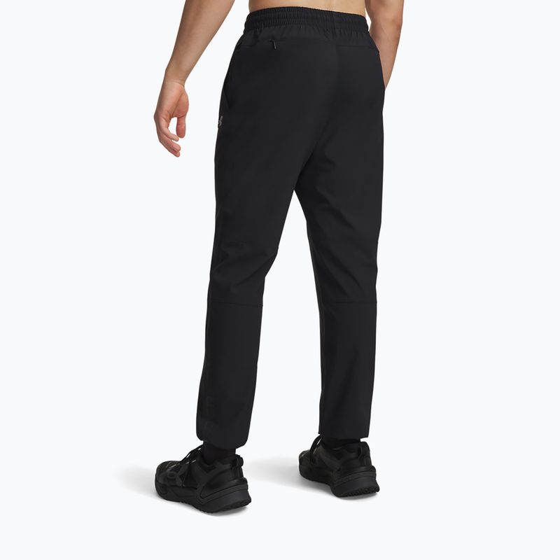 Pánske tréningové nohavice Under Armour Tech Utility Woven Pants black/black/steel 3