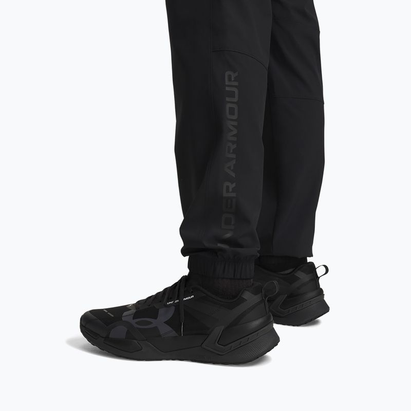 Pánske tréningové nohavice Under Armour Tech Utility Woven Pants black/black/steel 4