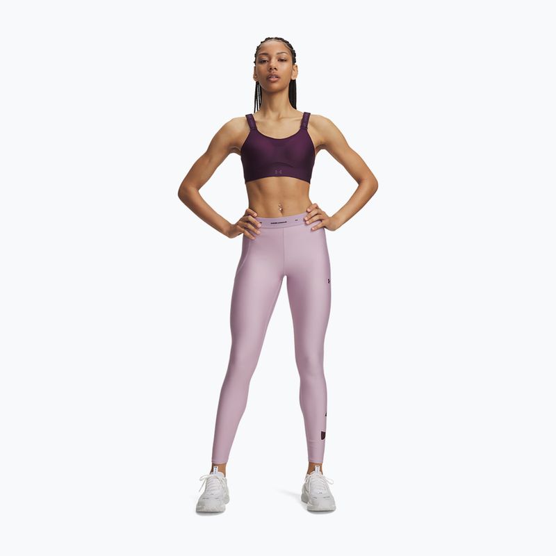 Dámske tréningové legíny Under Armour HeatGear Novelty Leggings mauve pink/ox blood 2
