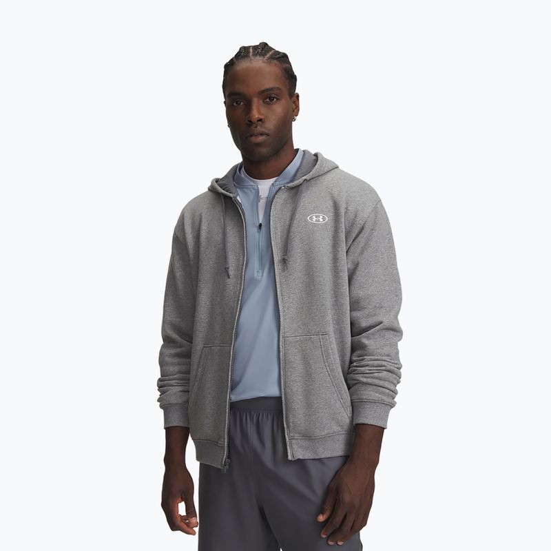Pánska mikina Under Armour Rival Fleece Full Zip castlerock light heather/black