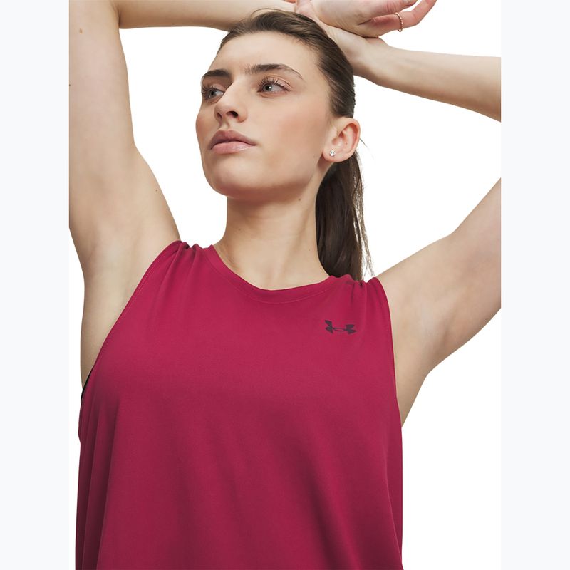 Dámske tréningové tričko Under Armour Tech Tank Solid claret/ox blood 3