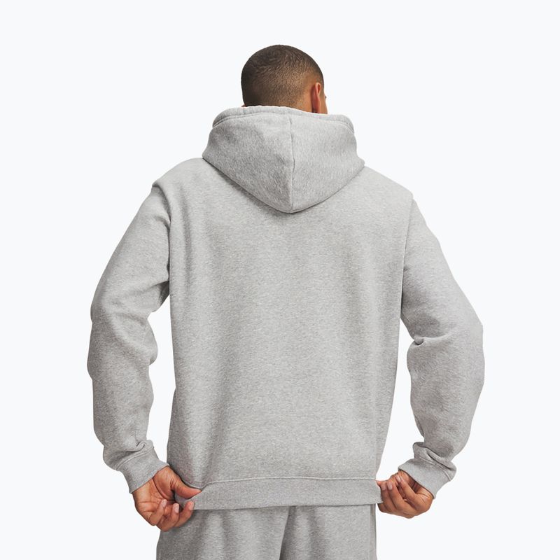 Pánska mikina Under Armour Rival Fleece Hoodie mod gray light heather/white 2