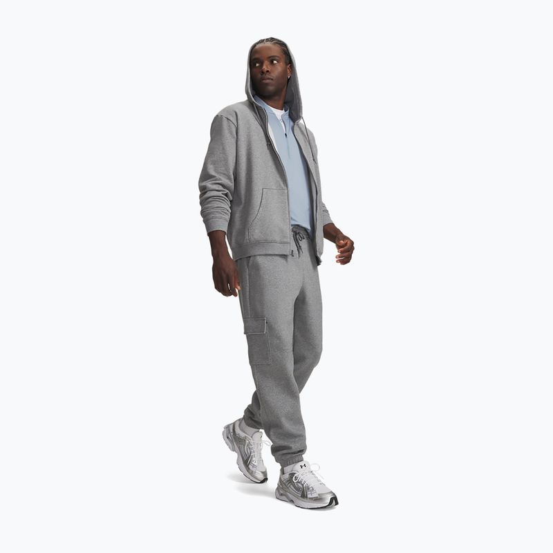 Pánske nohavice Under Armour Rival Fleece Cargo castlerock light heather/white 2