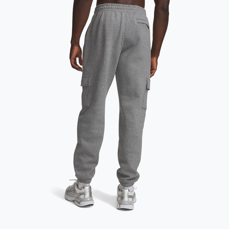Pánske nohavice Under Armour Rival Fleece Cargo castlerock light heather/white 3
