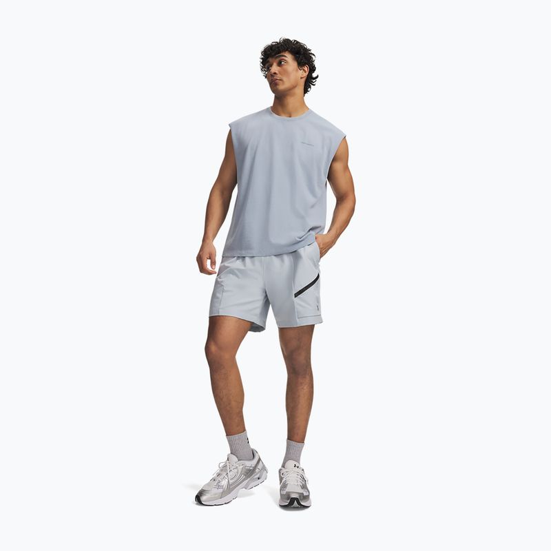 Pánske tréninkové šortky Under Armour Unstoppable Woven Shorts blue fog/black 2