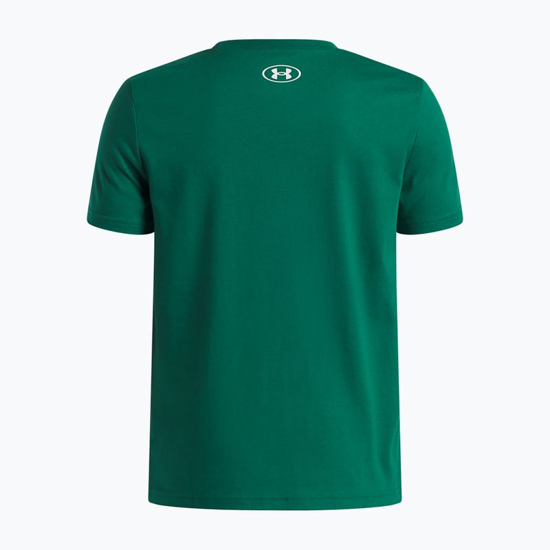 Detské tričko Under Armour Sportstyle Left Chest campus ivy/white 2