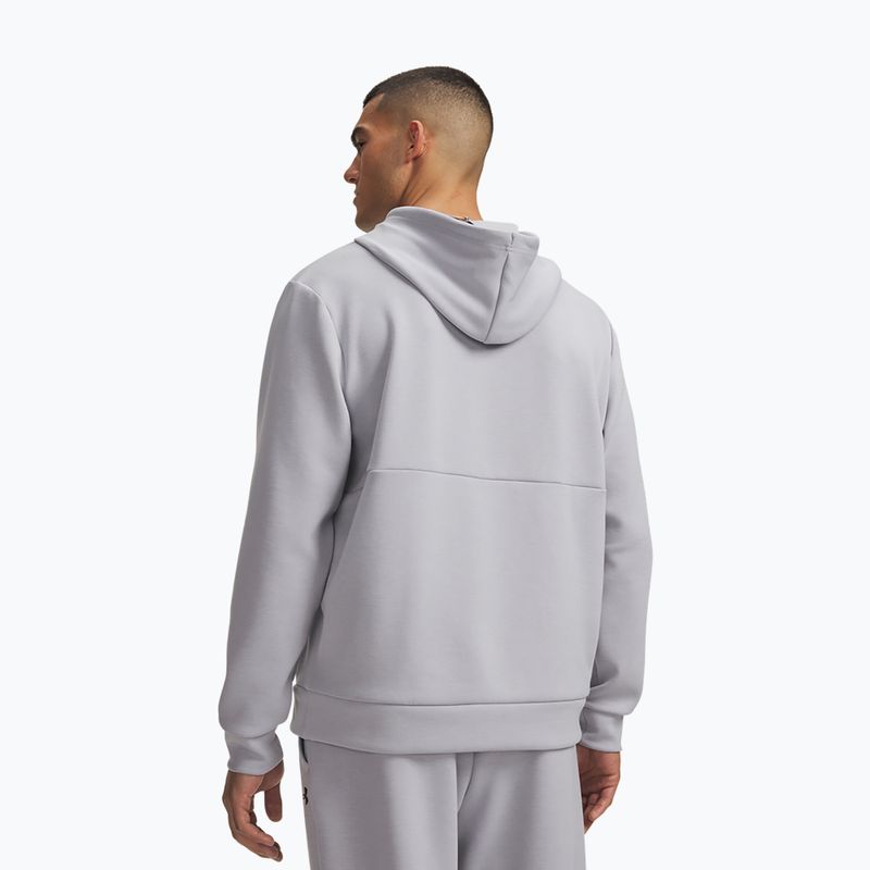 Pánska mikina Under Armour Flex Fleece Hoodie mod gray/black 2