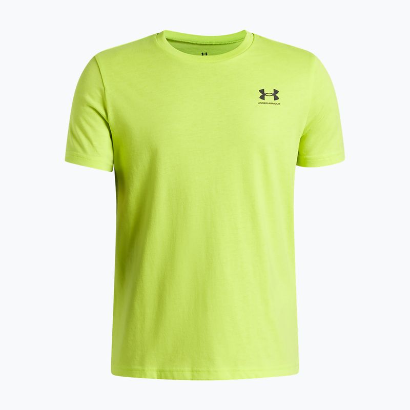 Detské tričko Under Armour Sportstyle Left Chest green citrine/black