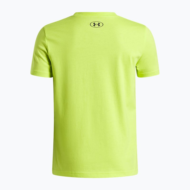 Detské tričko Under Armour Sportstyle Left Chest green citrine/black 2