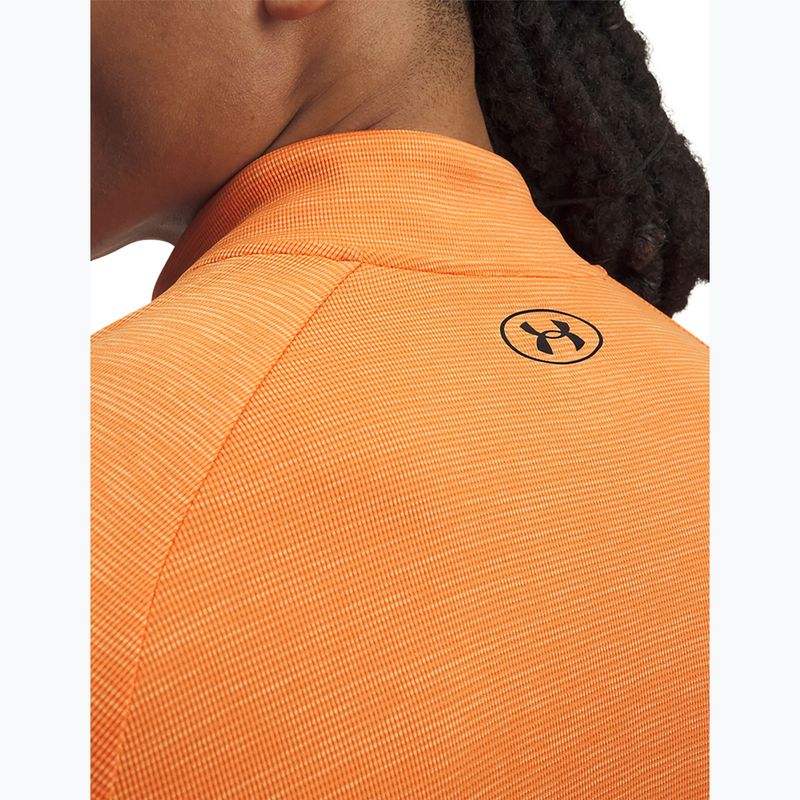 Pánska mikina Under Armour Tech Textured 1/2 Zip LS outrageous orange/black 3