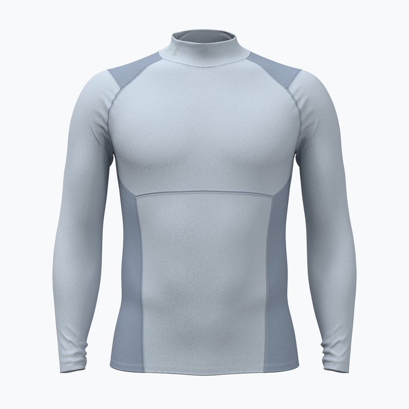 Pánske tréningové tričko longsleeve Under Armour Coldgear Elite Comp Mock blue fog/blue wind/reflective