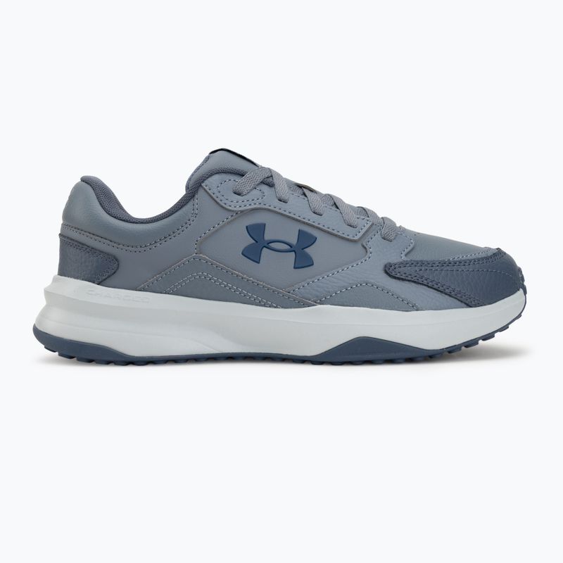 Pánske tréningové topánky Under Armour Edge Leather gravel/blue fog/blackout navy 2