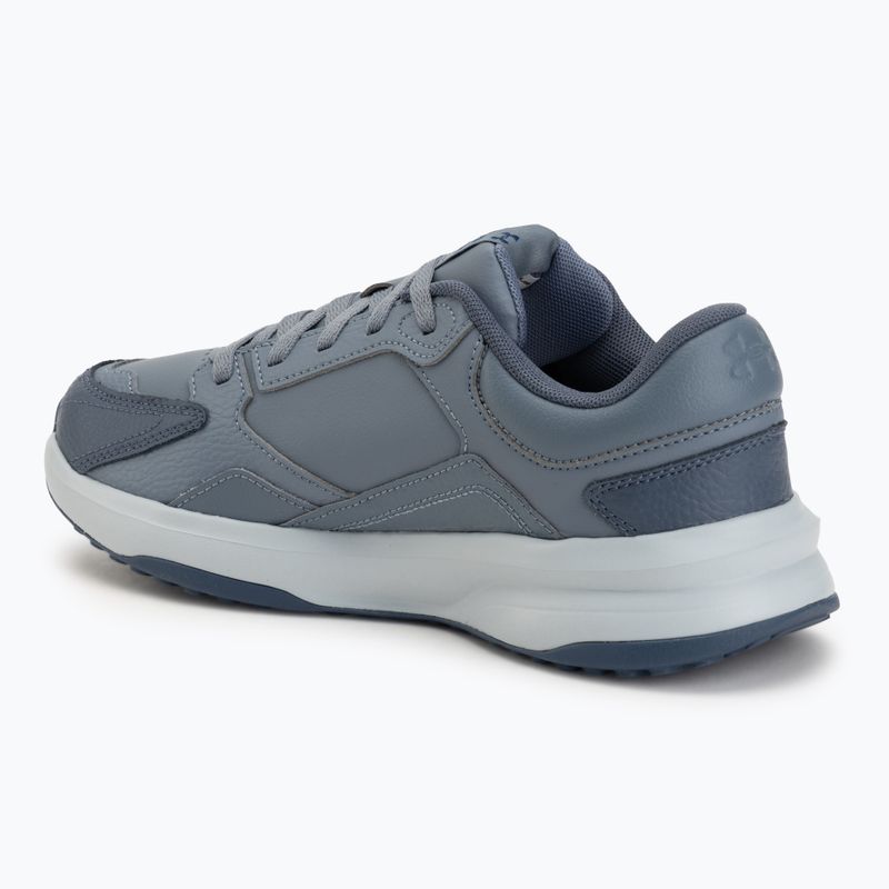 Pánske tréningové topánky Under Armour Edge Leather gravel/blue fog/blackout navy 3