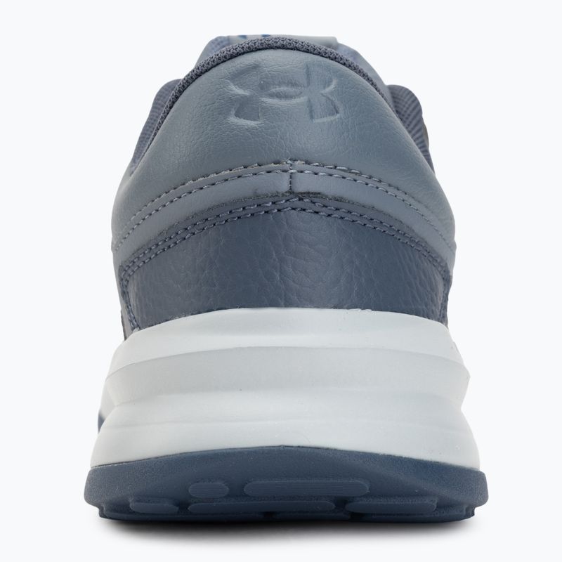 Pánske tréningové topánky Under Armour Edge Leather gravel/blue fog/blackout navy 6