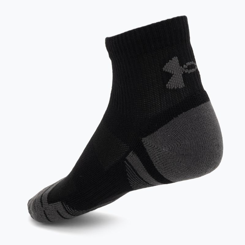Ponožky Under Armour Perf Tech Qtr 3 pack ultimate black/ultimate black/jet gray 2