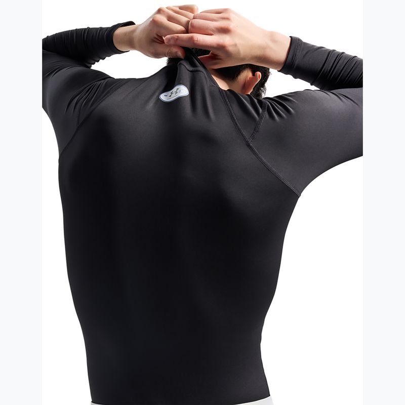 Pánske tréningové tričko longsleeve Under Armour Coldgear Elite Comp Mock ultimate black/ultimate black/reflective 5