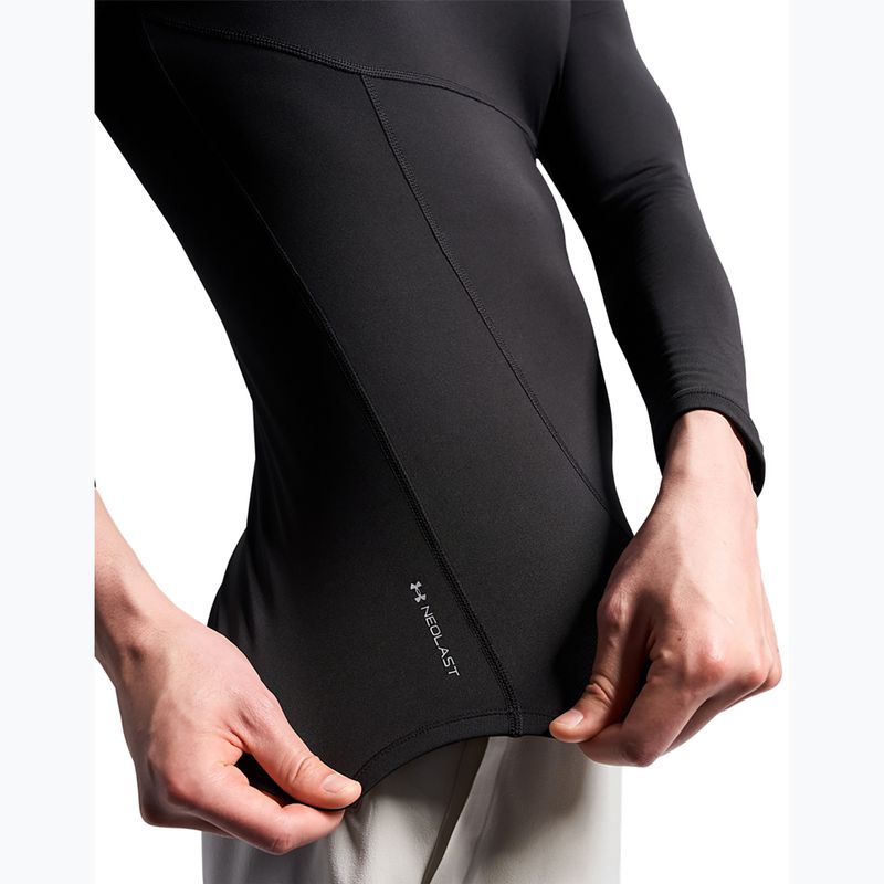 Pánske tréningové tričko longsleeve Under Armour Coldgear Elite Comp Mock ultimate black/ultimate black/reflective 7
