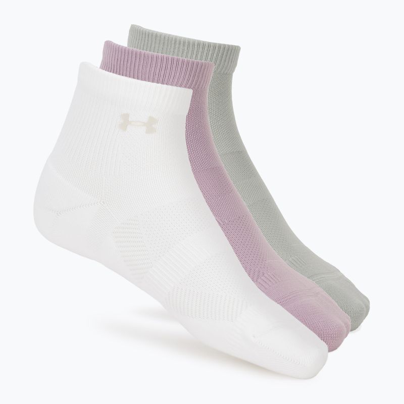 Dámske ponožky Under Armour Vanish 3 Pack mauve pink/titanium/purple echo