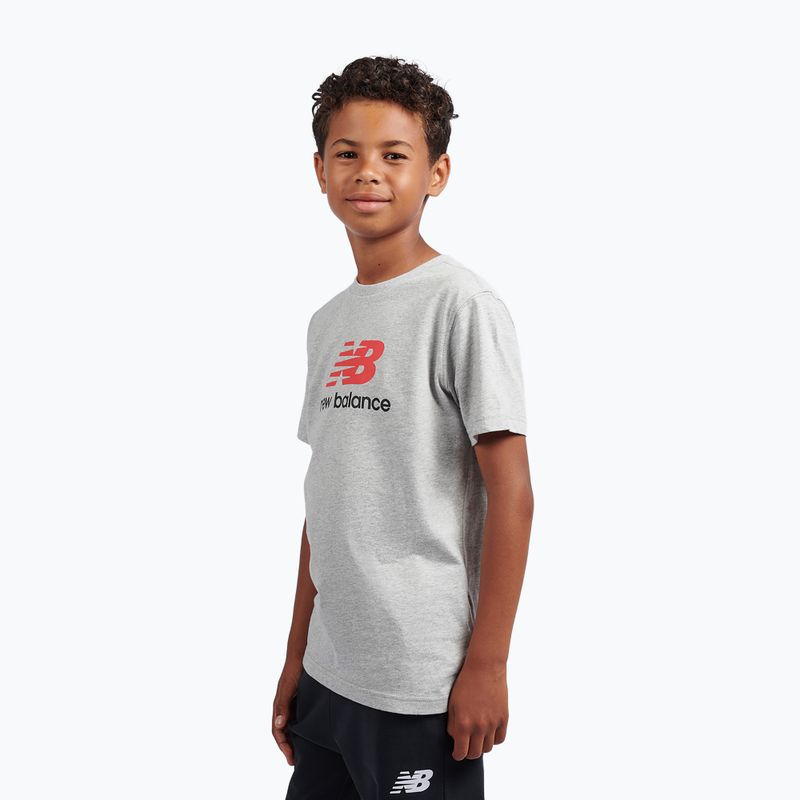 Detské tričko New Balance Jersey Stacked Logo Tee athletic grey heather 4