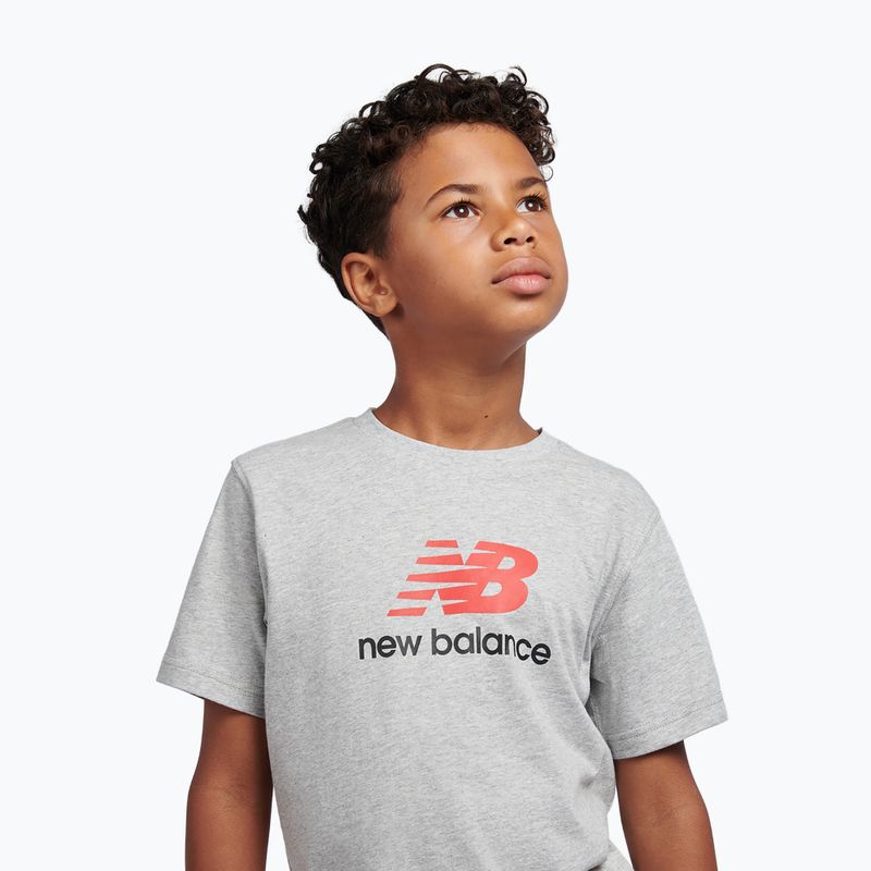 Detské tričko New Balance Jersey Stacked Logo Tee athletic grey heather 5