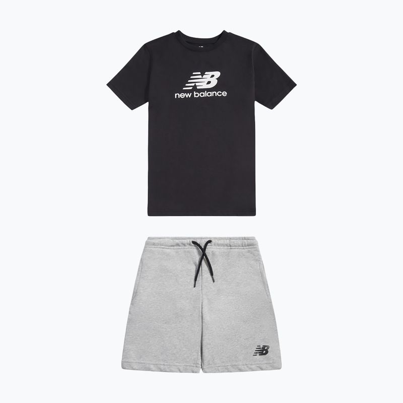Detská súprava New Balance Stacked Logo Tee & FT Short nb caviar 8