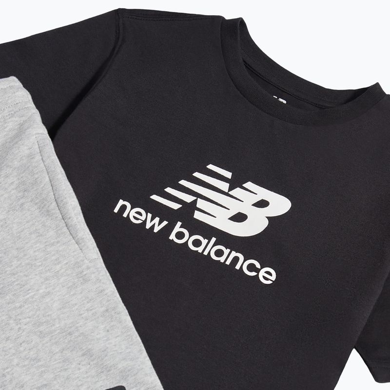 Detská súprava New Balance Stacked Logo Tee & FT Short nb caviar 10
