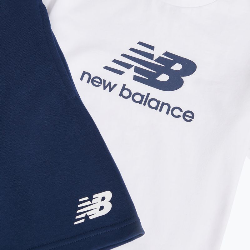 Detská súprava New Balance Stacked Logo Tee & FT Short nb bright white 10