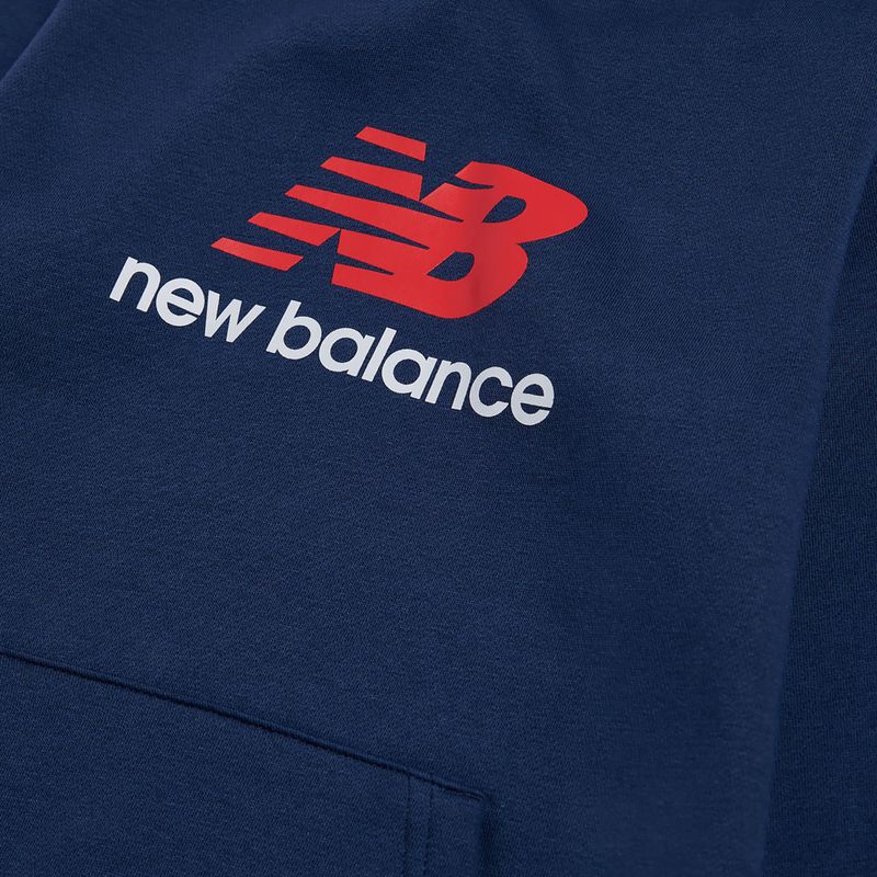 Detská mikina New Balance BB Stacked Logo Hoodie nb navy 3