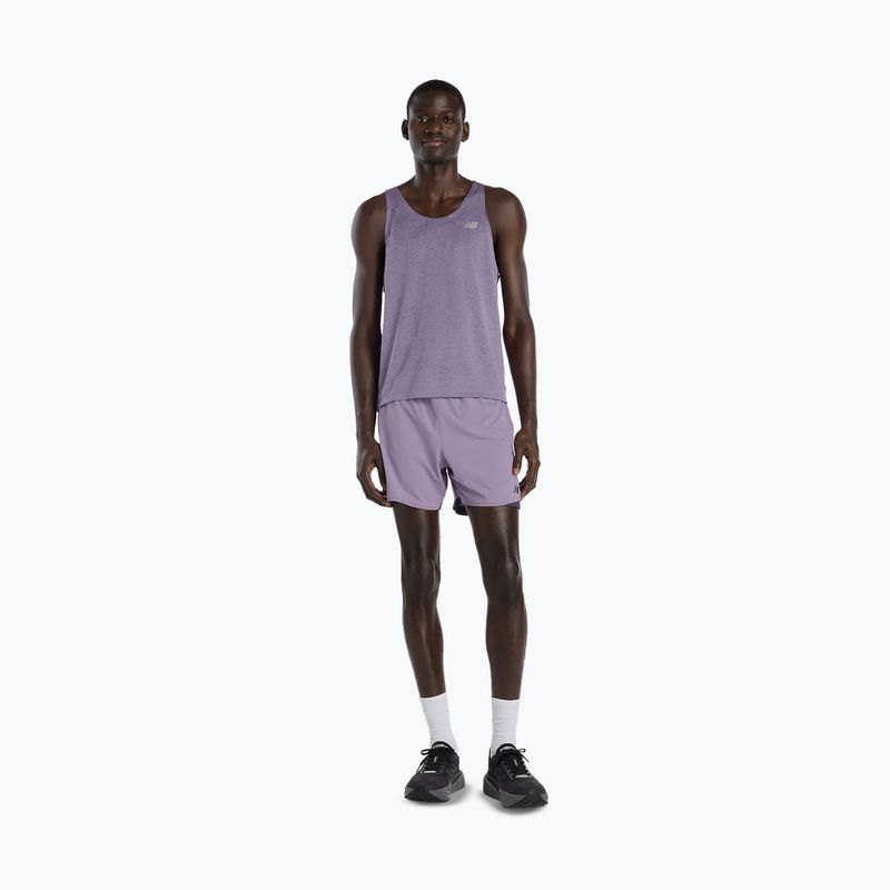 Pánske tričko New Balance Singlet Athletics candied violet heather 2