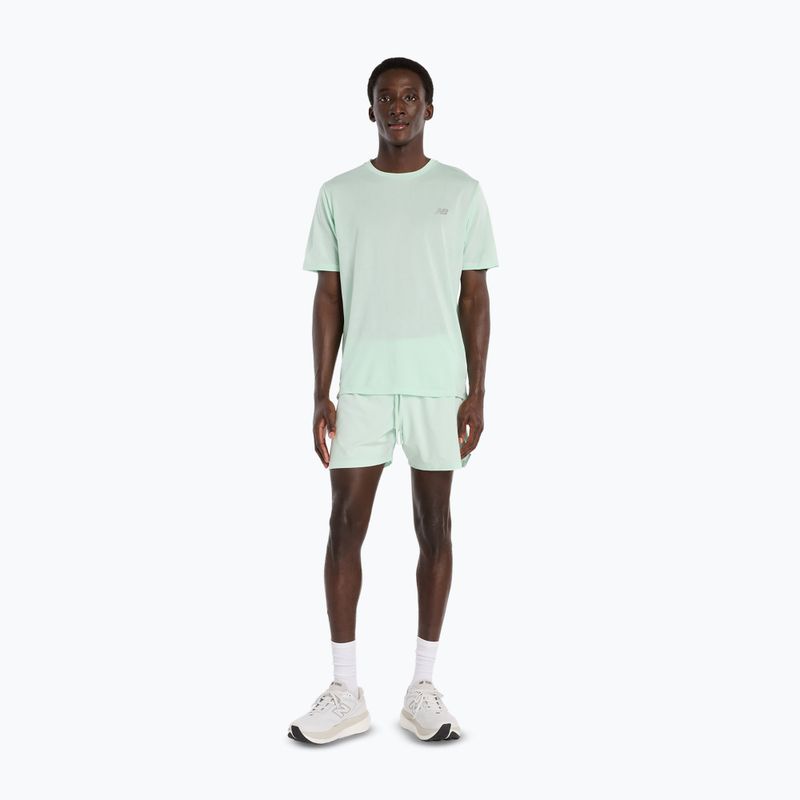 Pánske tričko New Balance Athletics Run cosmic jade heather 2
