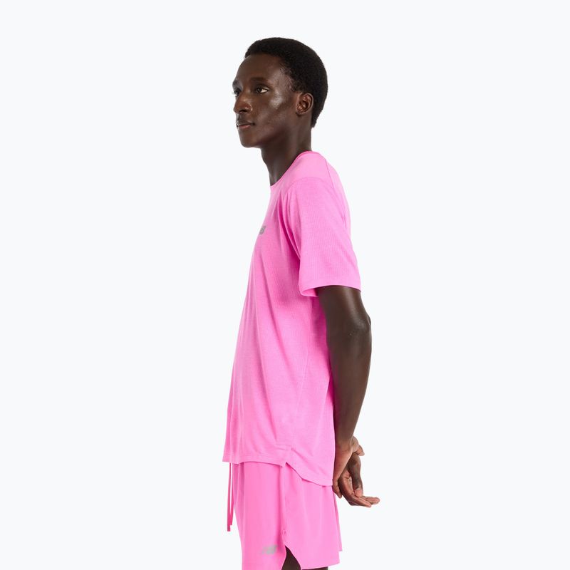 Pánske tričko New Balance Athletics Run pink heat heather 4