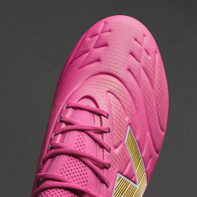 Futbalové kopačky New Balance Tekela Elite Low V5 FG pink heat/metallic gold/pink satin 10