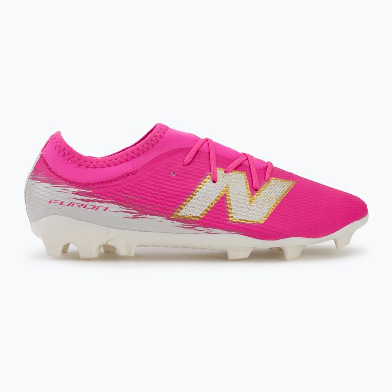 Detské kopačky New Balance Furon Team V8 FG pink heat/sea salt/gold metallic 2