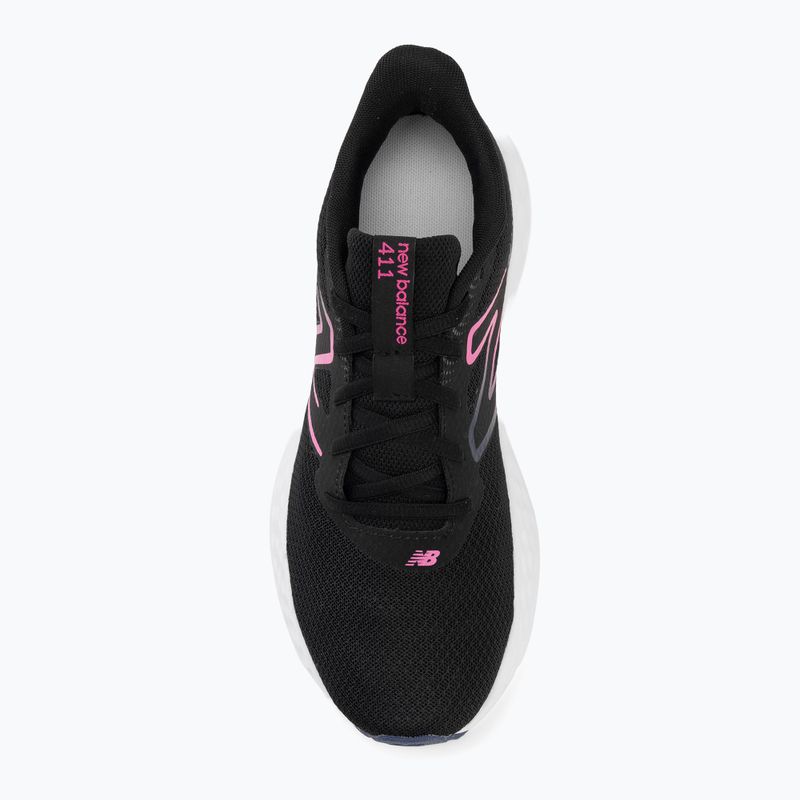 Dámske bežecké topánky New Balance Fresh Foam 411's V3 black/real pink/blue oyster 5