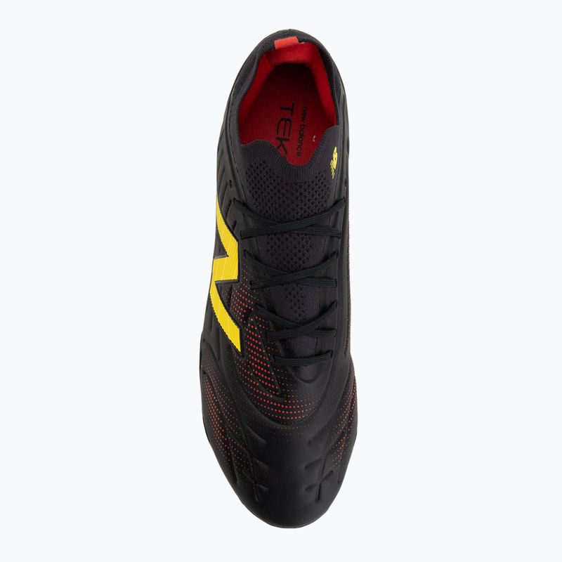 Futbalové kopačky New Balance Tekela Pro Low V5 FG black 100/punch yellow/fire cracker 5