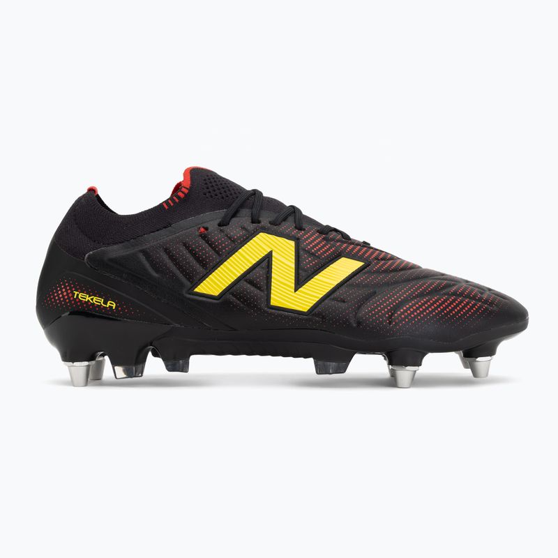 Futbalové kopačky New Balance Tekela Elite Low V5 SG black 100/punch yellow/fire cracker 2