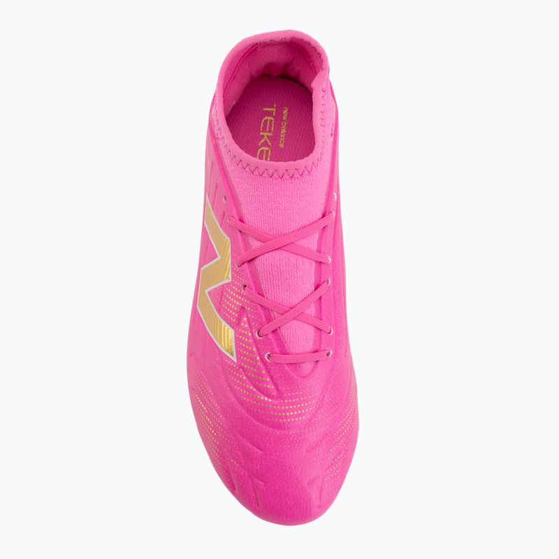 Detské kopačky New Balance Tekela Team V5 pink heat/metallic gold/pink satin 5