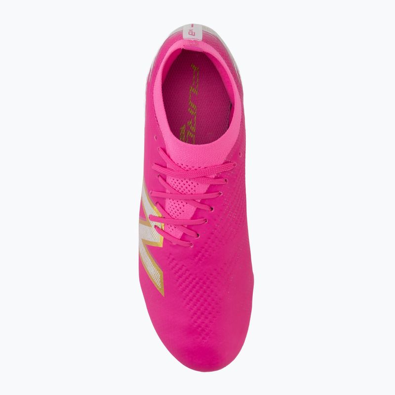 Futbalové kopačky New Balance Furon Pro V8 FG pink heat/sea salt/gold metallic 5