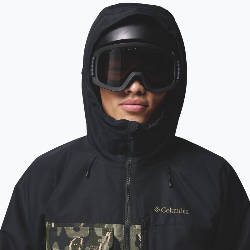 Pánska snowboardová bunda Columbia Coreshot Print greenscape treebark print/black 5