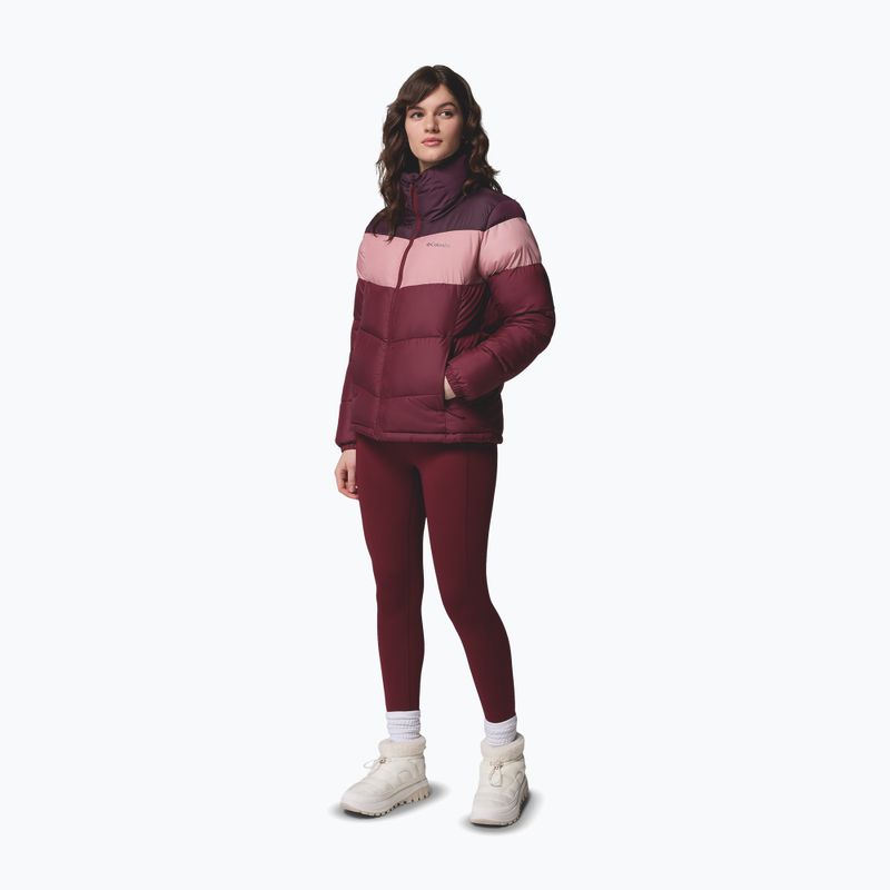 Dámska zateplená bunda Columbia Puffect II Colorblock rich wine/eraser pink/moonvista 2