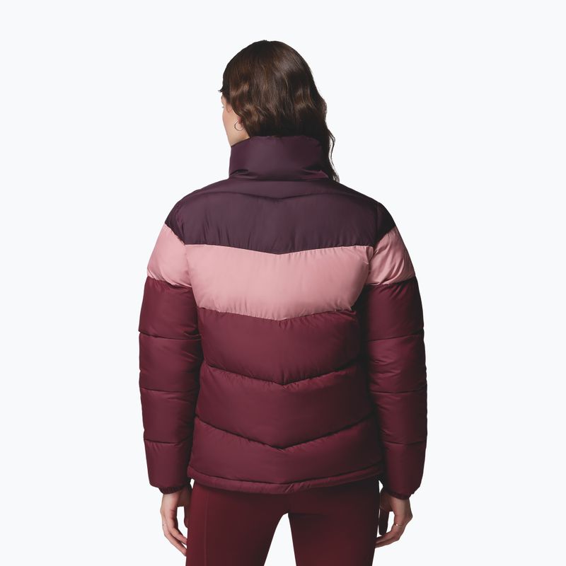 Dámska zateplená bunda Columbia Puffect II Colorblock rich wine/eraser pink/moonvista 3