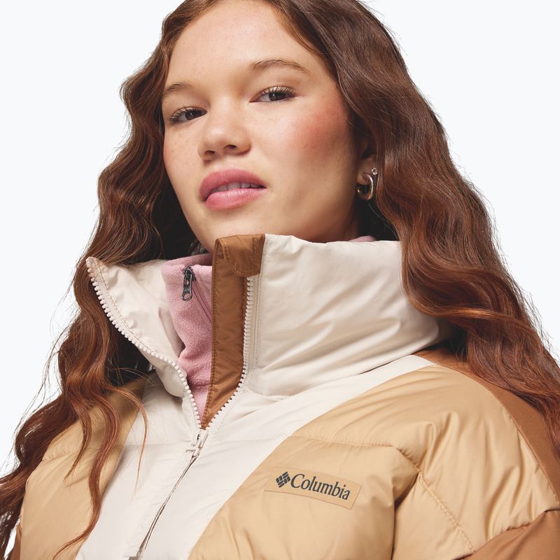 Dámska zateplená bunda Columbia Pike Lake canoe/camel brown/dark stone 8