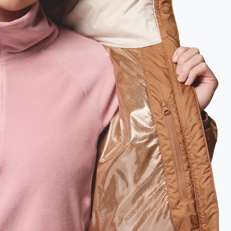 Dámska zateplená bunda Columbia Pike Lake canoe/camel brown/dark stone 10