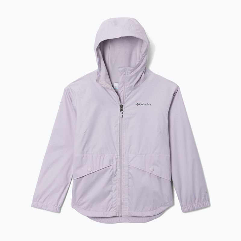 Detská bunda do dažďa Columbia Rainy Trails II Fleece lavender pearl