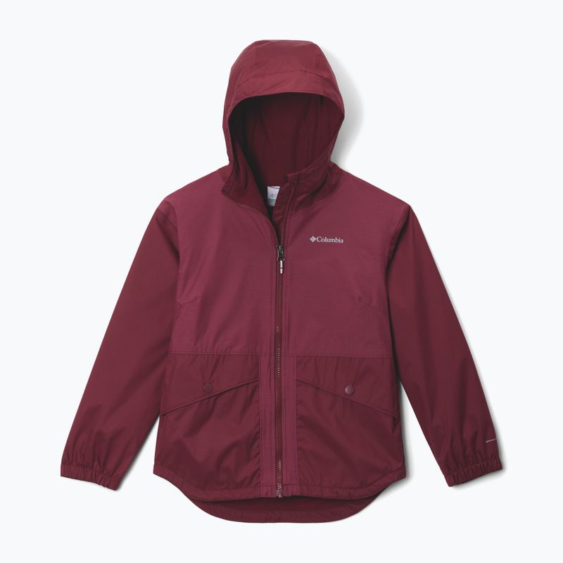 Detská bunda do dažďa Columbia Rainy Trails II Fleece rich wine