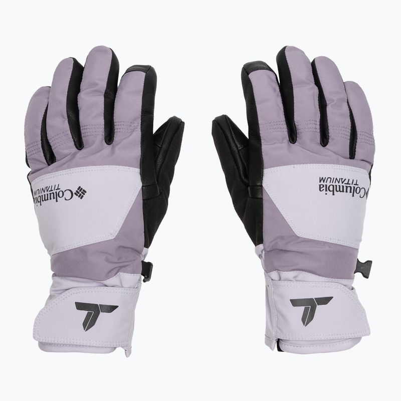Dámske trekingové rukavice Columbia PowBound lavender pearl/shale purple/black 2