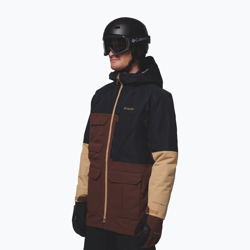Pánska snowboardová bunda Columbia Coreshot tobacco/black/canoe 4