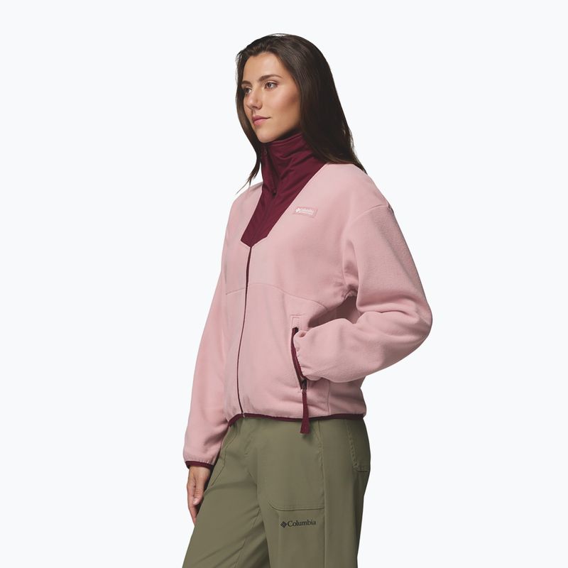 Dámska mikina Columbia Sequoia Grove Full Zip eraser pink/rich wine 5